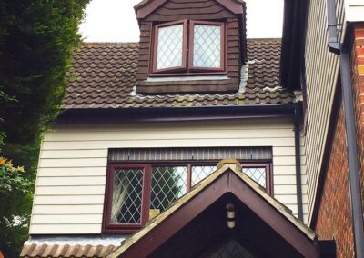 Newly-installed cream wall cladding